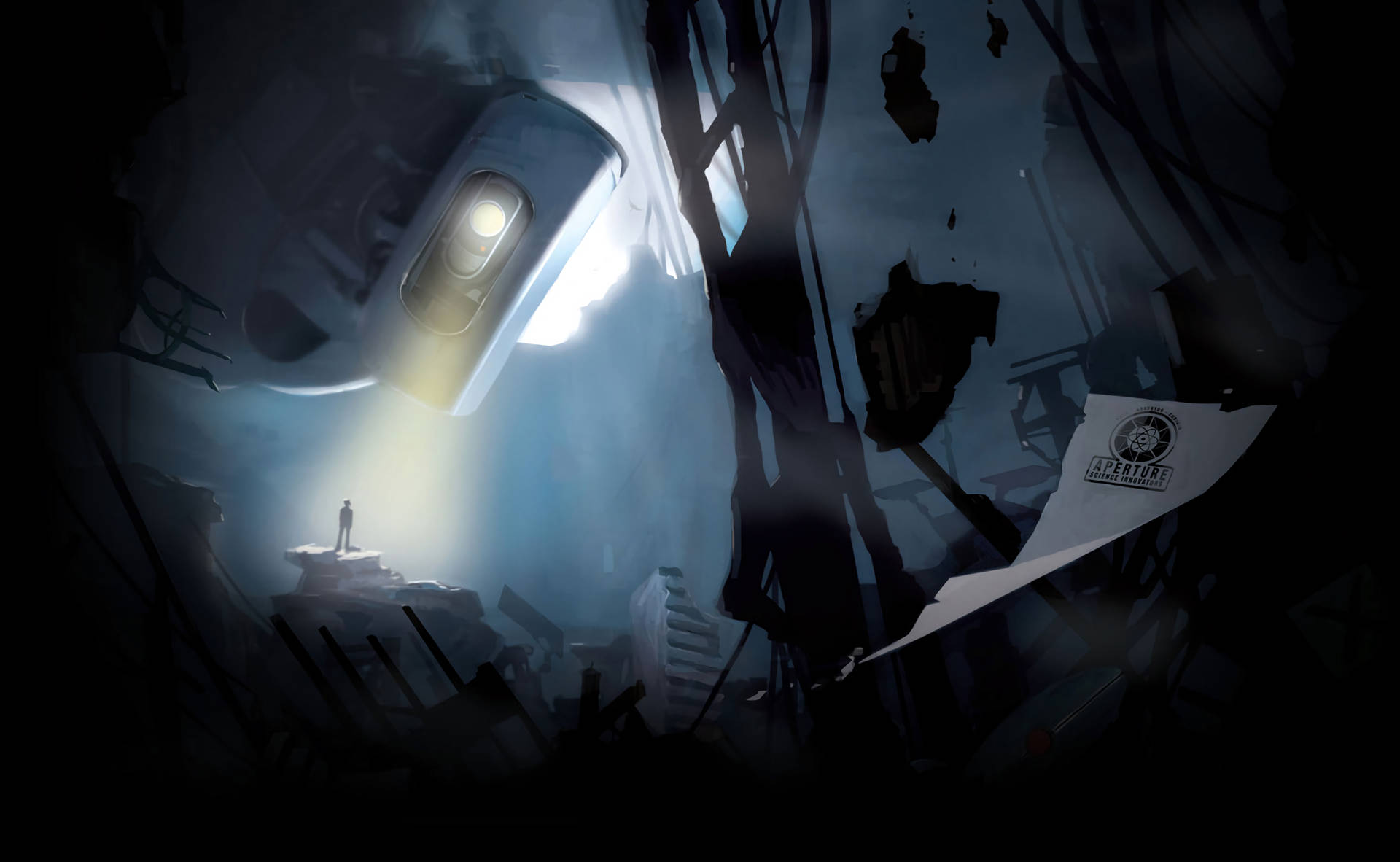 Portal 2 Dual Screen Glados Artificial Intelligence Picture