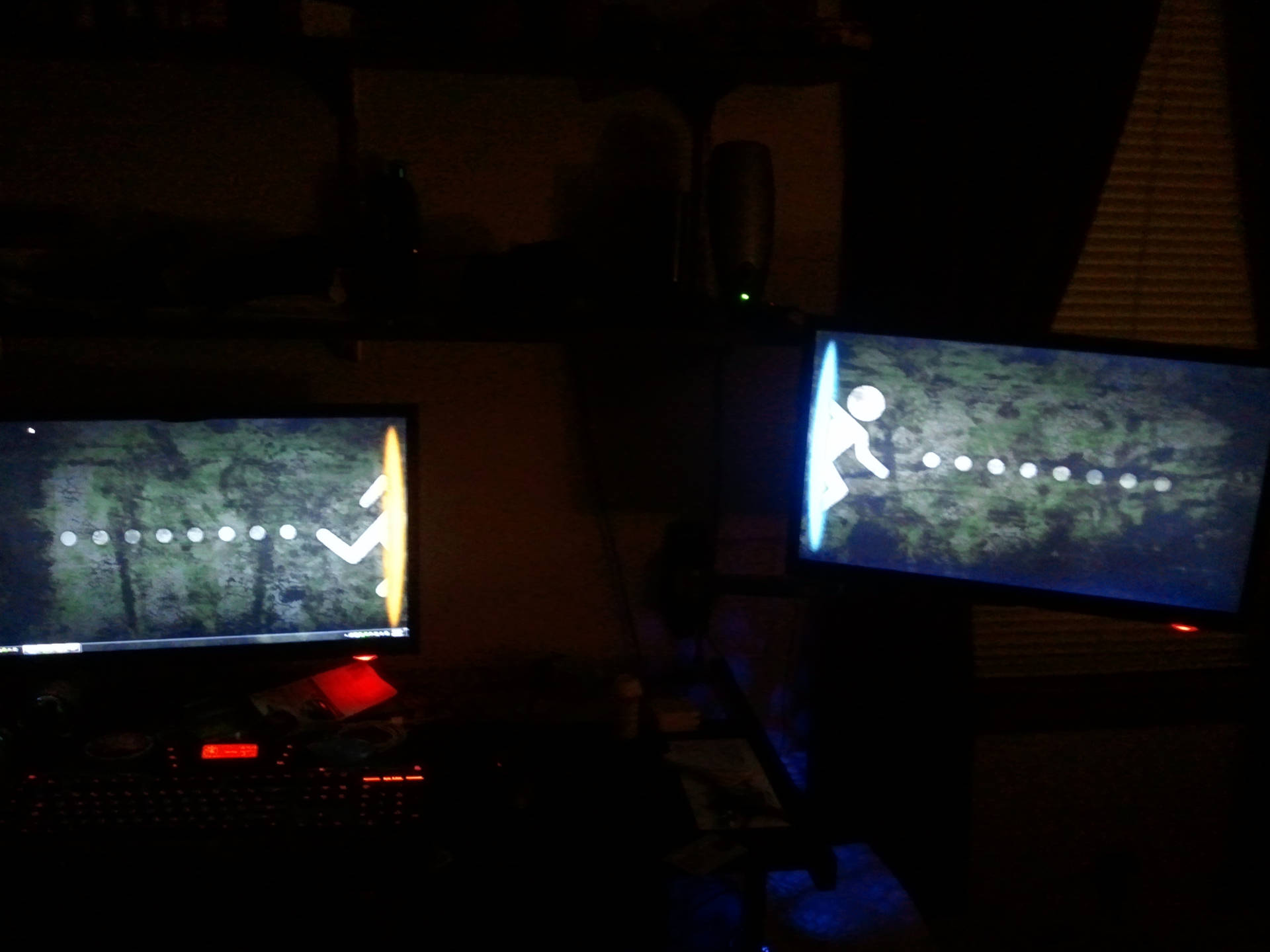 Portal 2 Dual Screen Computer Monitor Wallpaper
