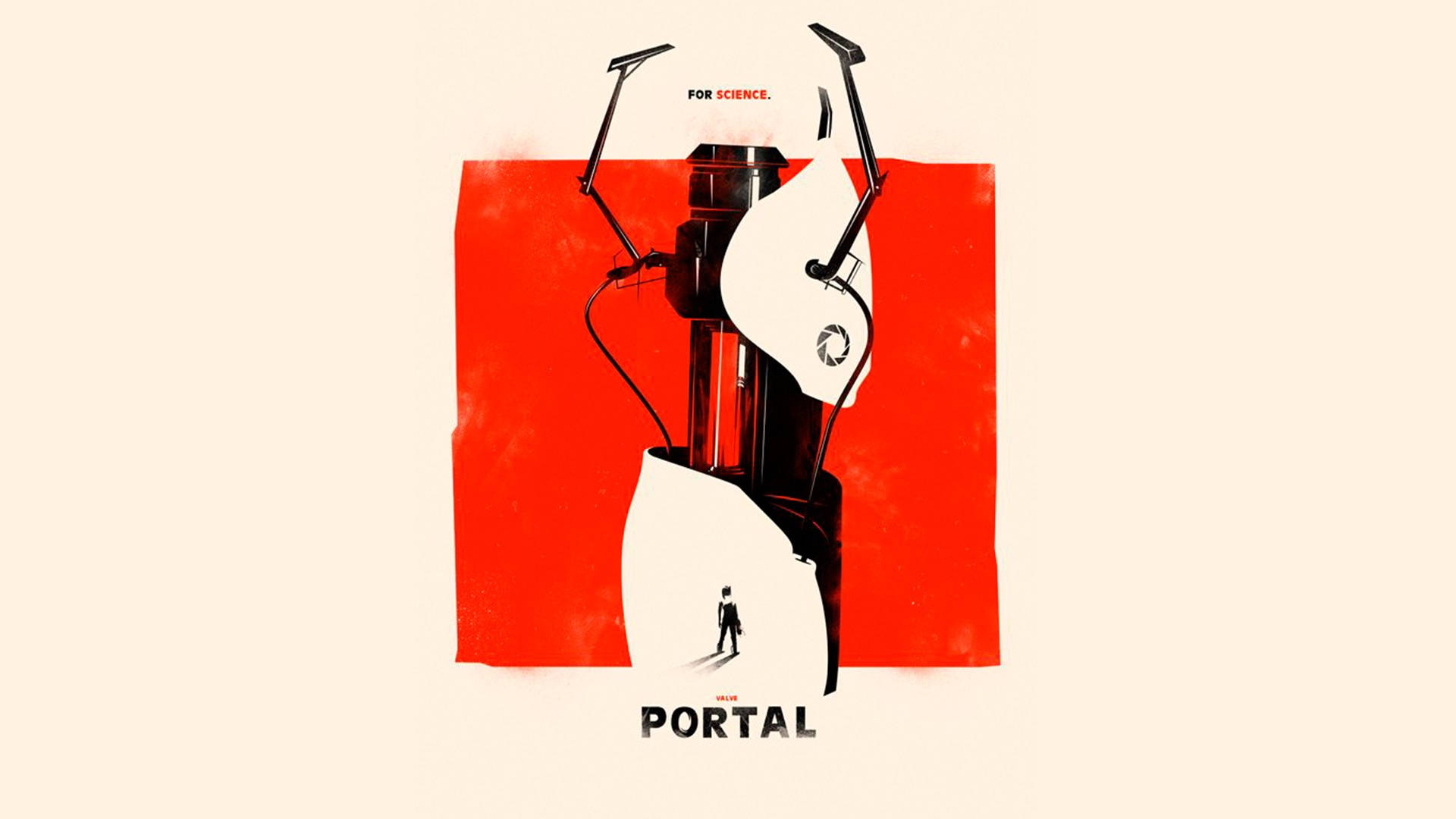 Portal 2 Minimalistisk Kunst Wallpaper