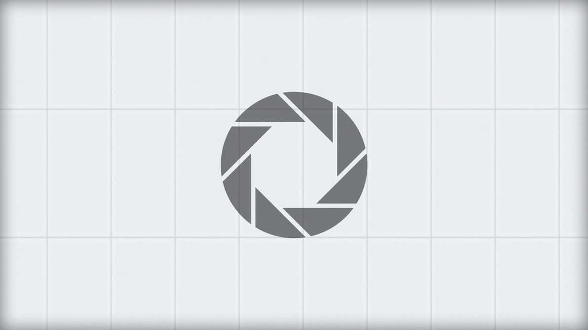 Aperture Science Logo Portal 4k Wallpaper