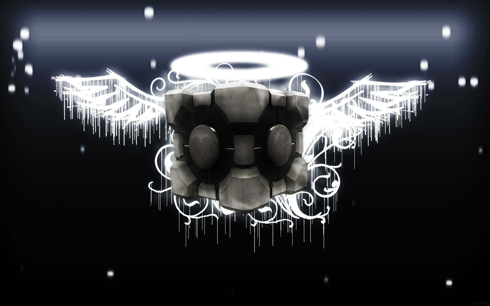 Portal Cube Companion With Wings 4k Wallpaper