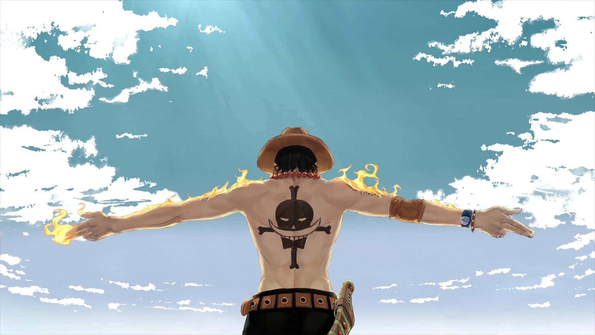 Portgas D. Ace, the strongest member of Whitebeard's pirate crew Wallpaper