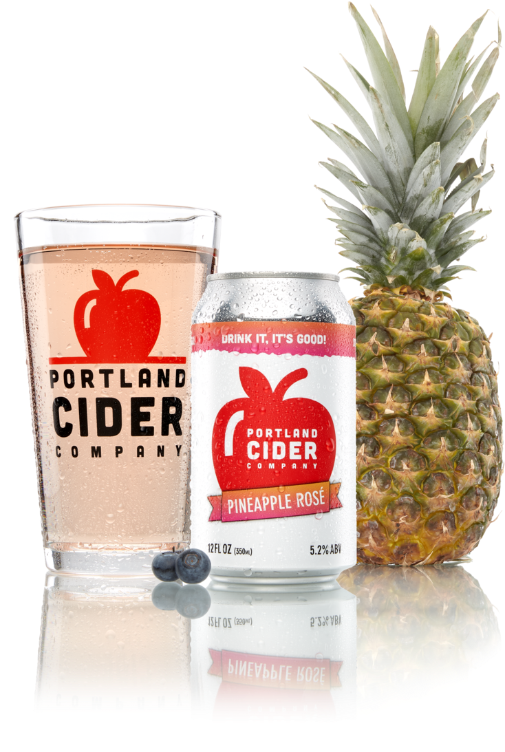 Portland Cider Pineapple Rose Product Display PNG