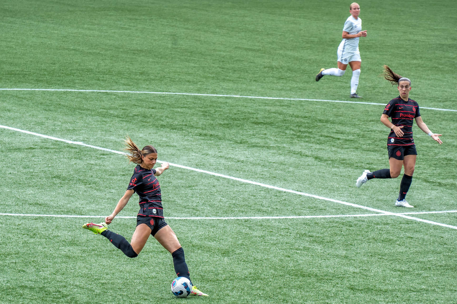 Portland Thorns Fc Actiefoto Achtergrond