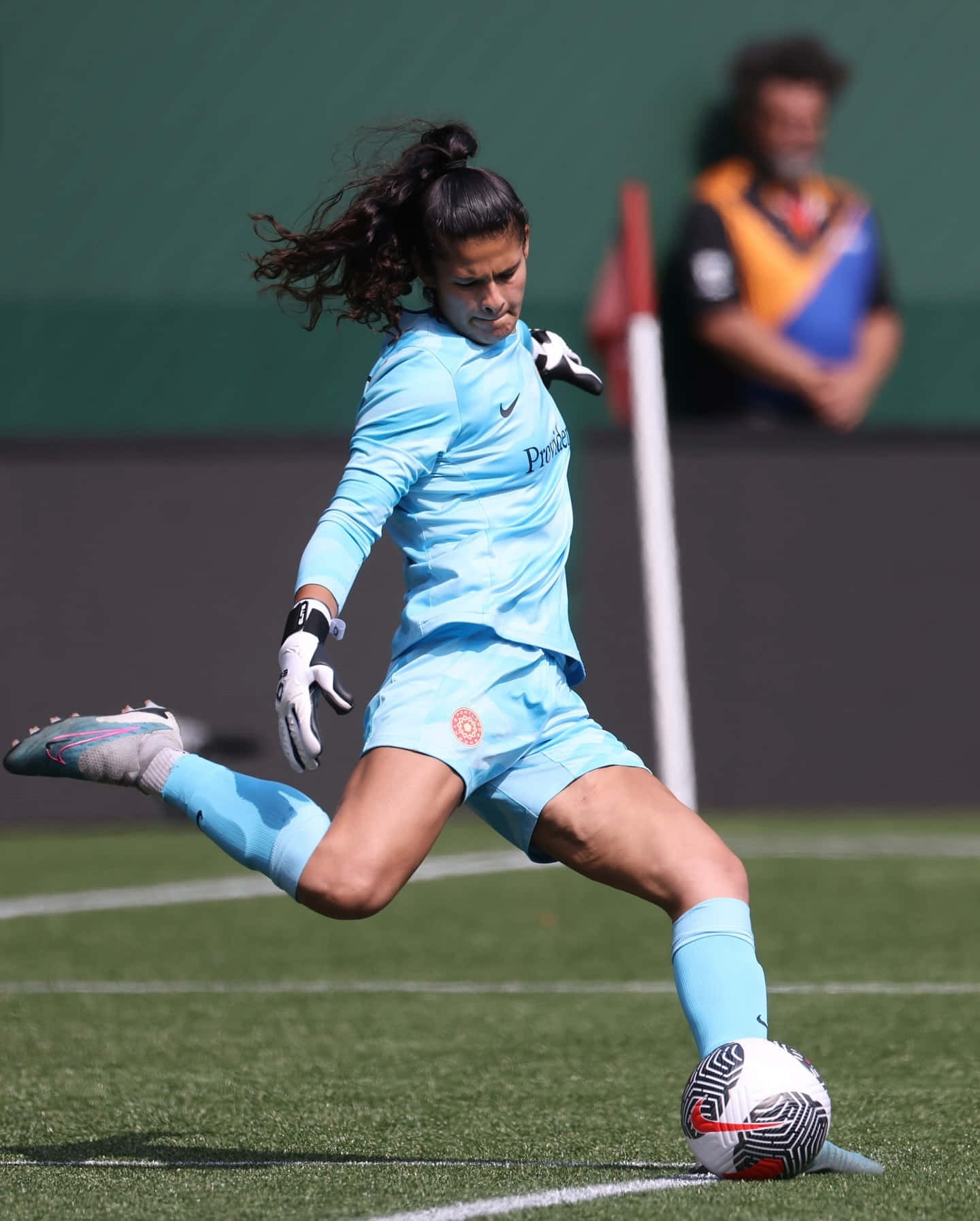 Portland Thorns Fc Doelman Actie Achtergrond