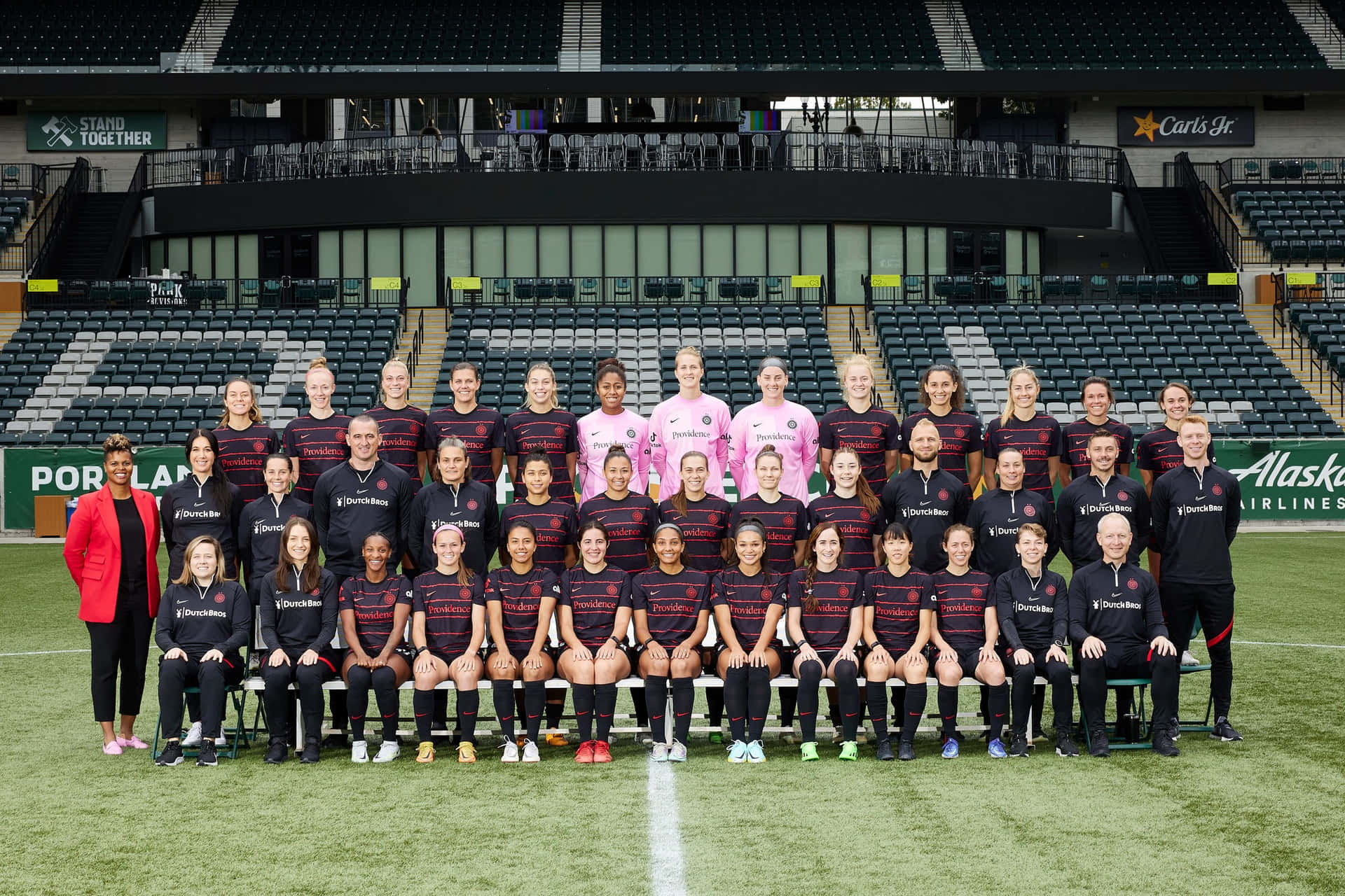 Portland Thorns Fc Teamfoto Achtergrond