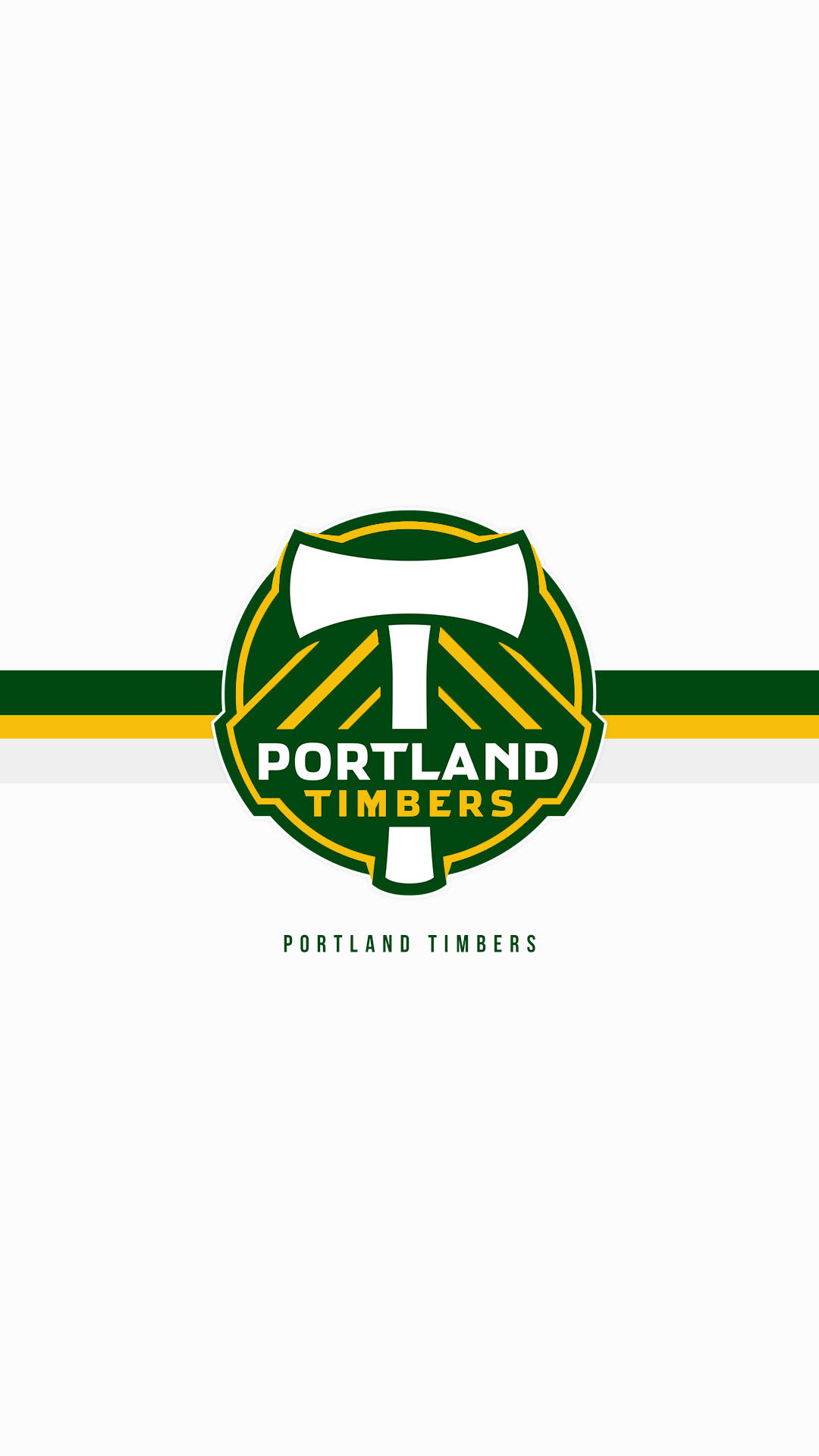 Portlandtimbers Logo Blanco Con Hacha. Fondo de pantalla