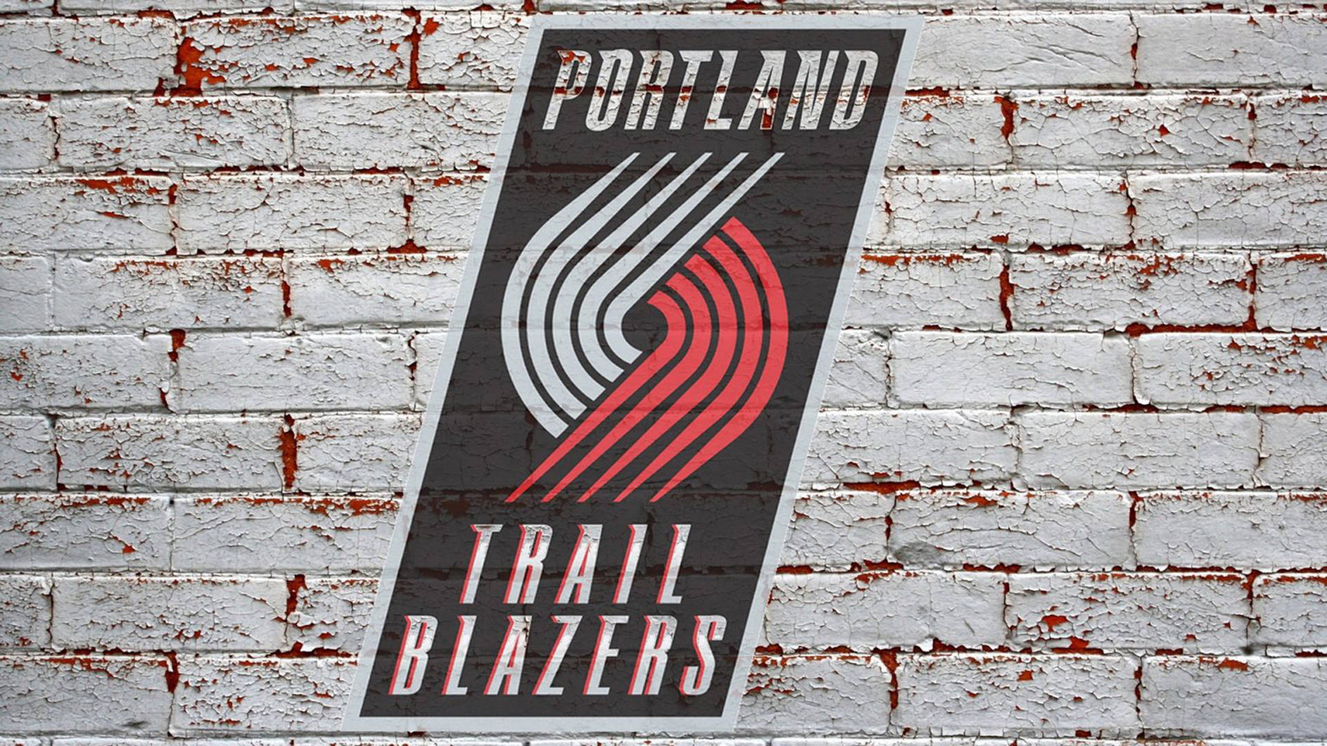 Portland Trail Blazers Brick Design Wallpaper