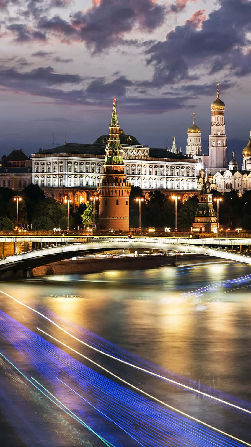 Retratodel Kremlin De Noche. Fondo de pantalla