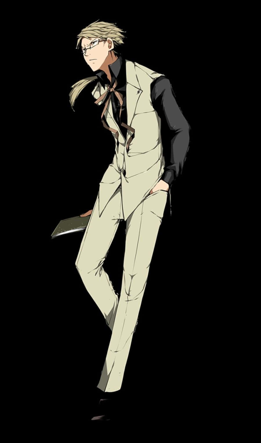 Download Portrait Of Kunikida Doppo In Pinstripe Suit Wallpaper ...