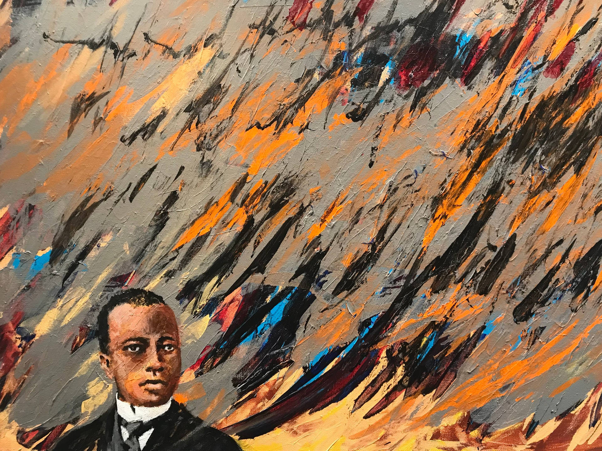 Portrait Of Scott Joplin And His Music Painting Wallpaper