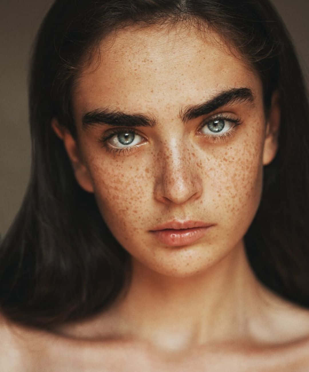 Portrait Picture Lady With Freckles