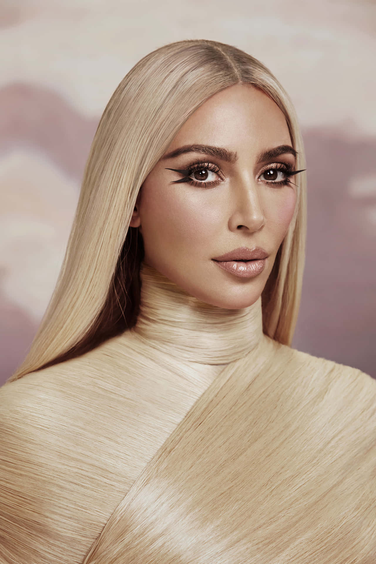 Porträttbildav Kim Kardashian.