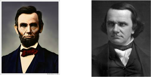 Portraits_of_ Abraham_ Lincoln_and_ Stephen_ Douglas PNG