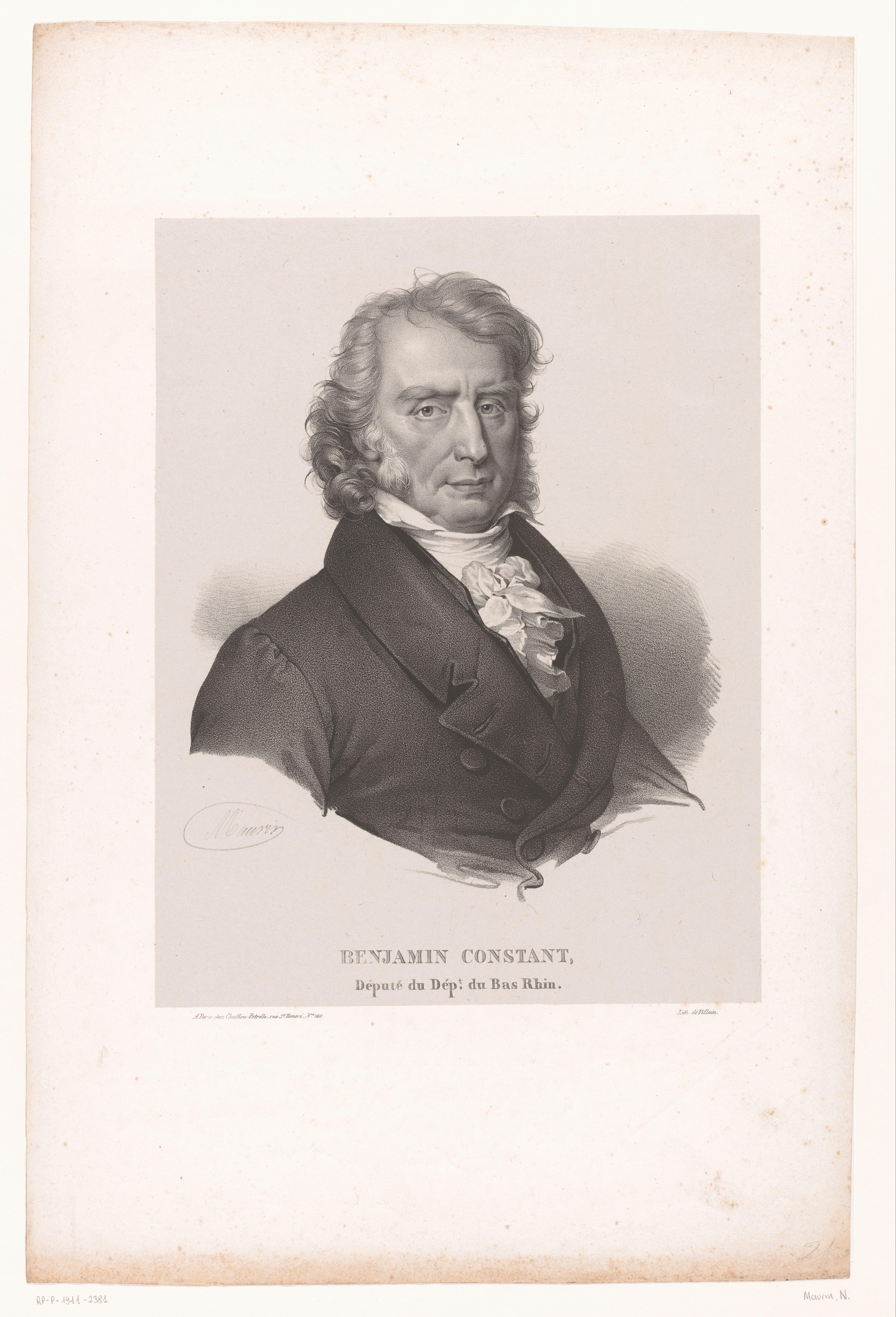 Portret van Benjamin Constant Wallpaper