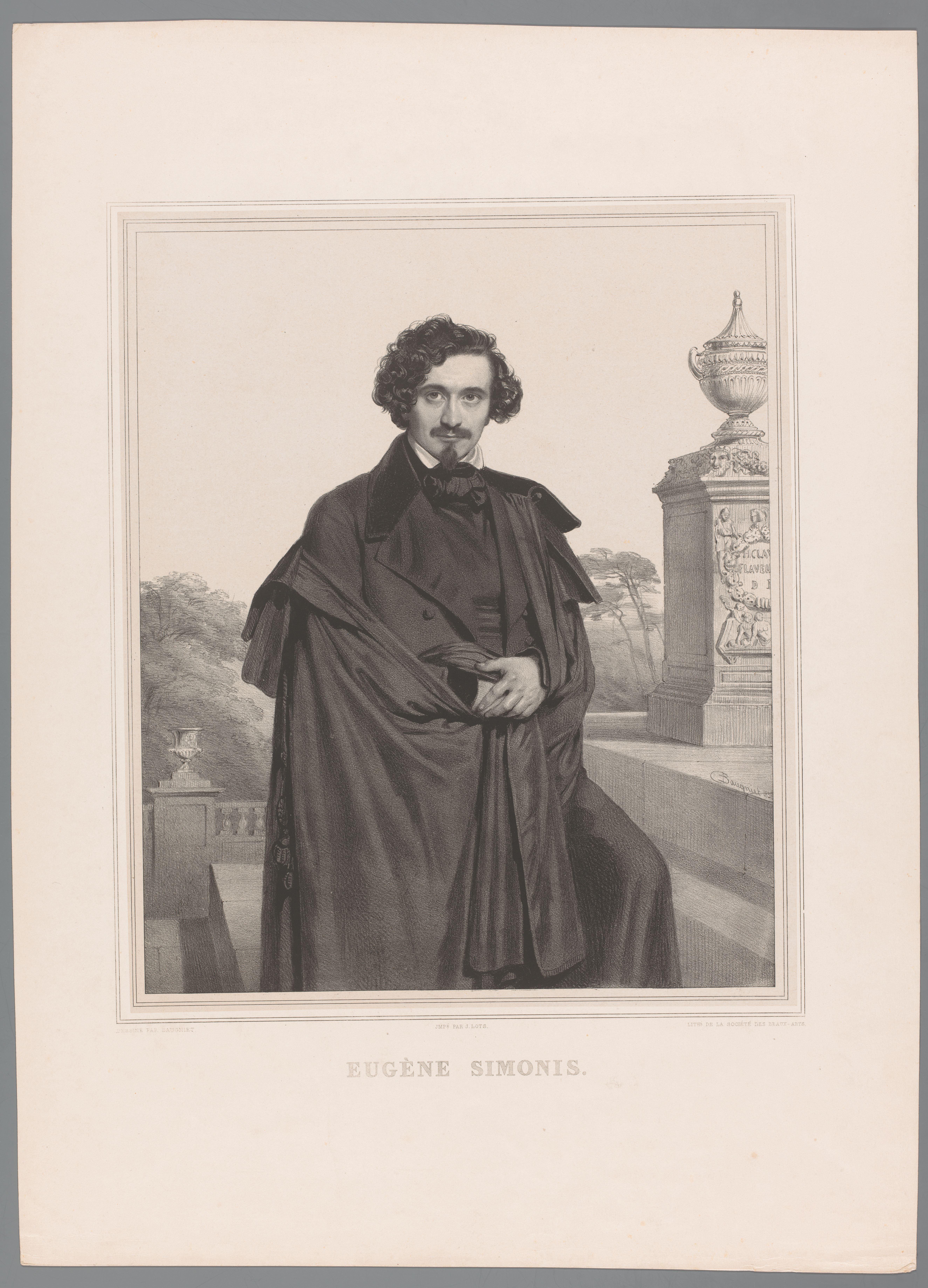 Portret van Eugène Simonis Wallpaper