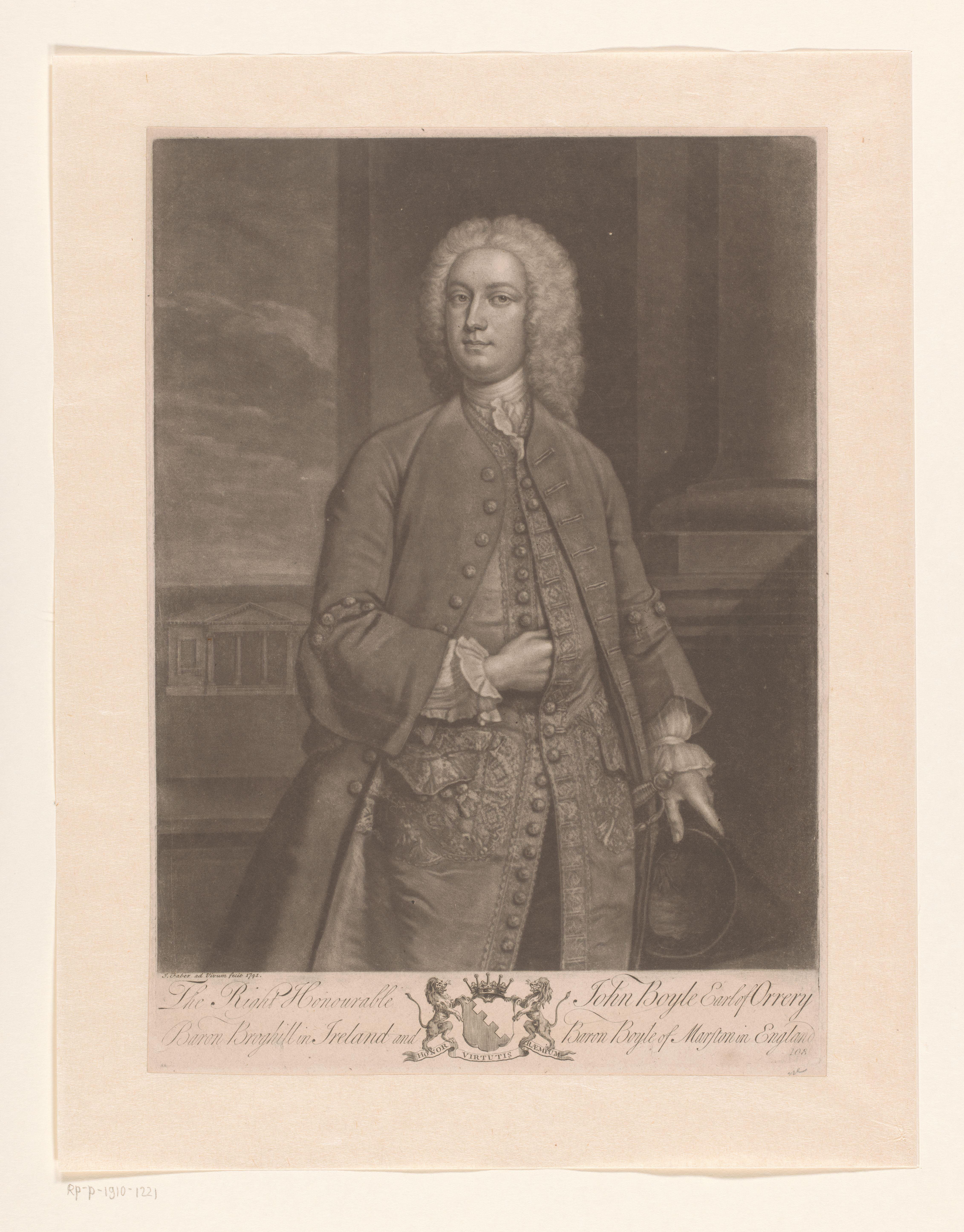 Portret van John Boyle Wallpaper