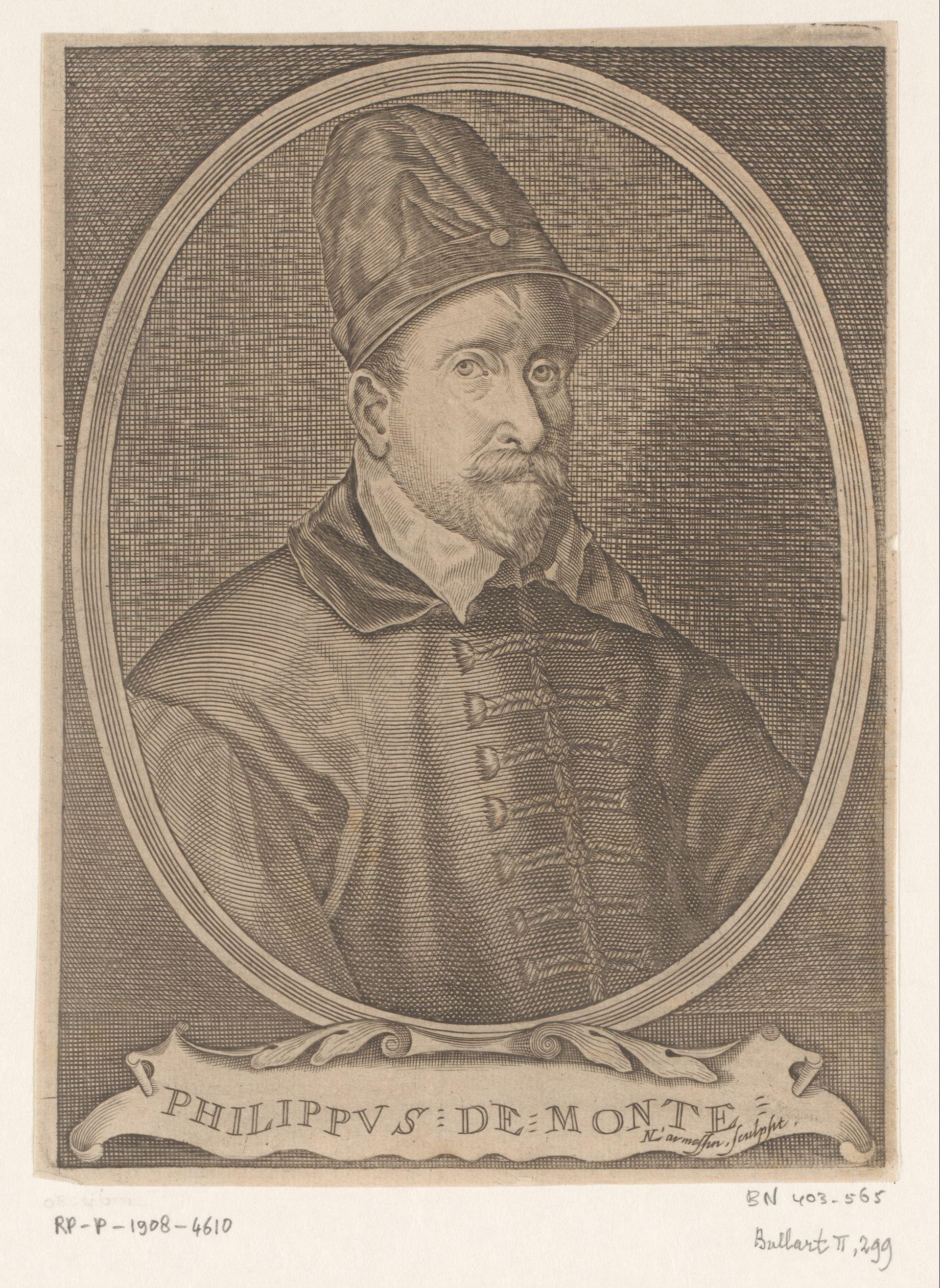 Portret van Philippus De Monte Wallpaper