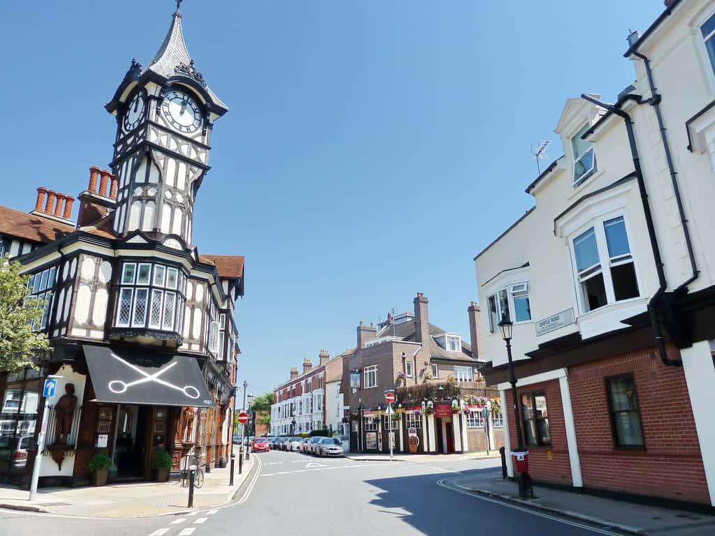 Portsmouth Historic Clock Tower Street View Wallpaper