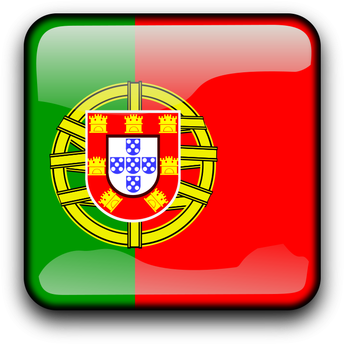 Portugal Flag Button Graphic PNG