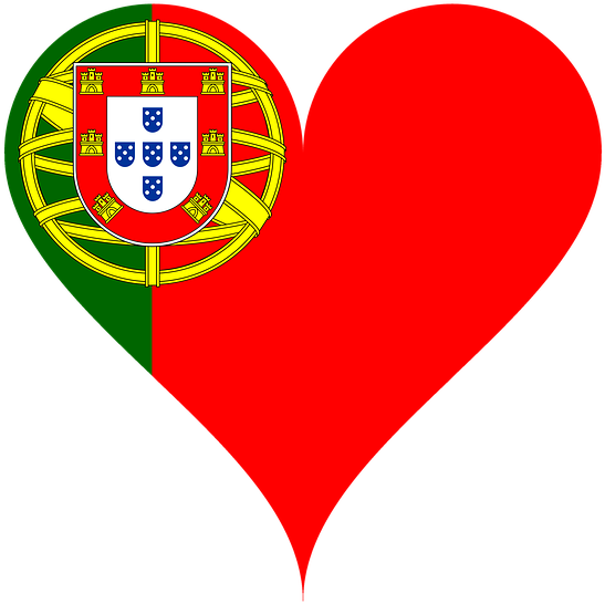 Portugal Love Heart Graphic PNG