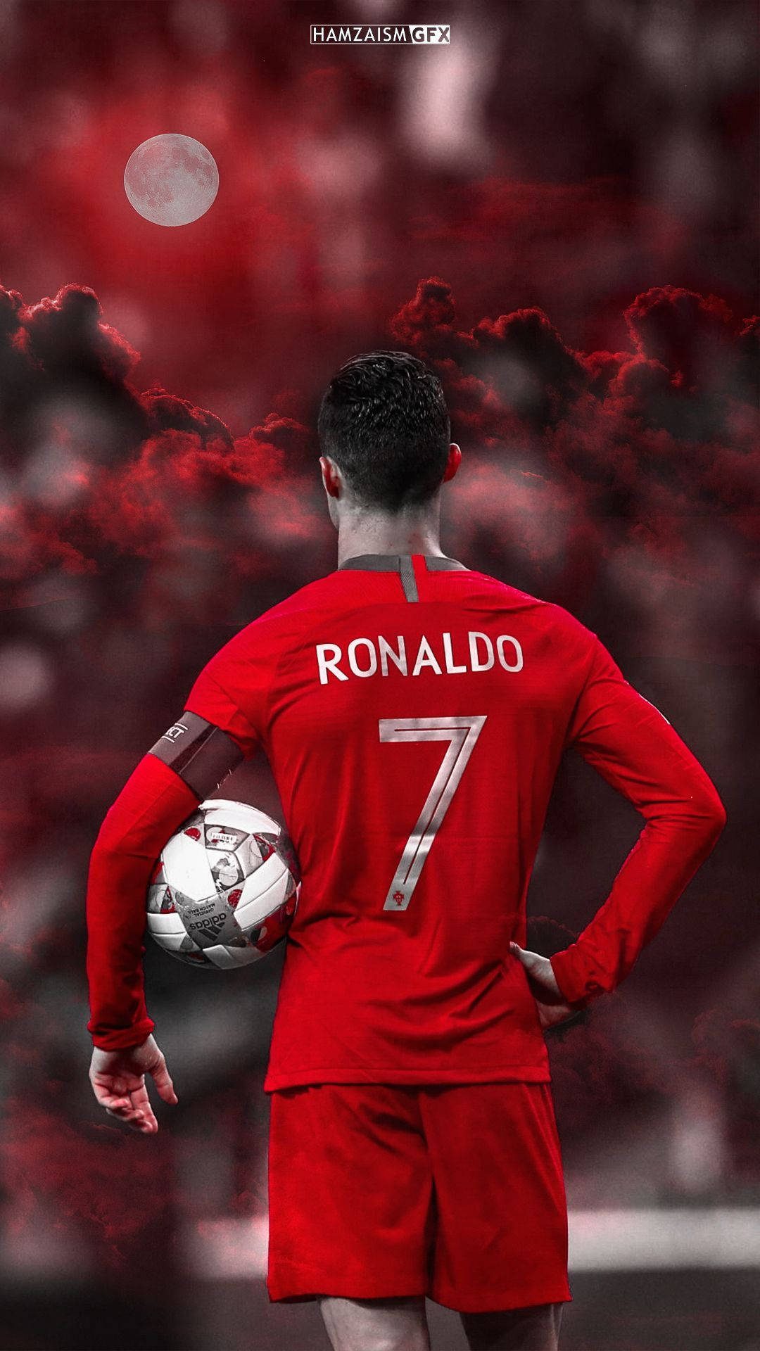 Portuguese Cristiano Ronaldo Cool Red Aesthetic Wallpaper