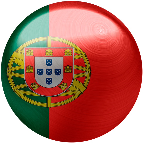 Portuguese Flag Sphere Design PNG