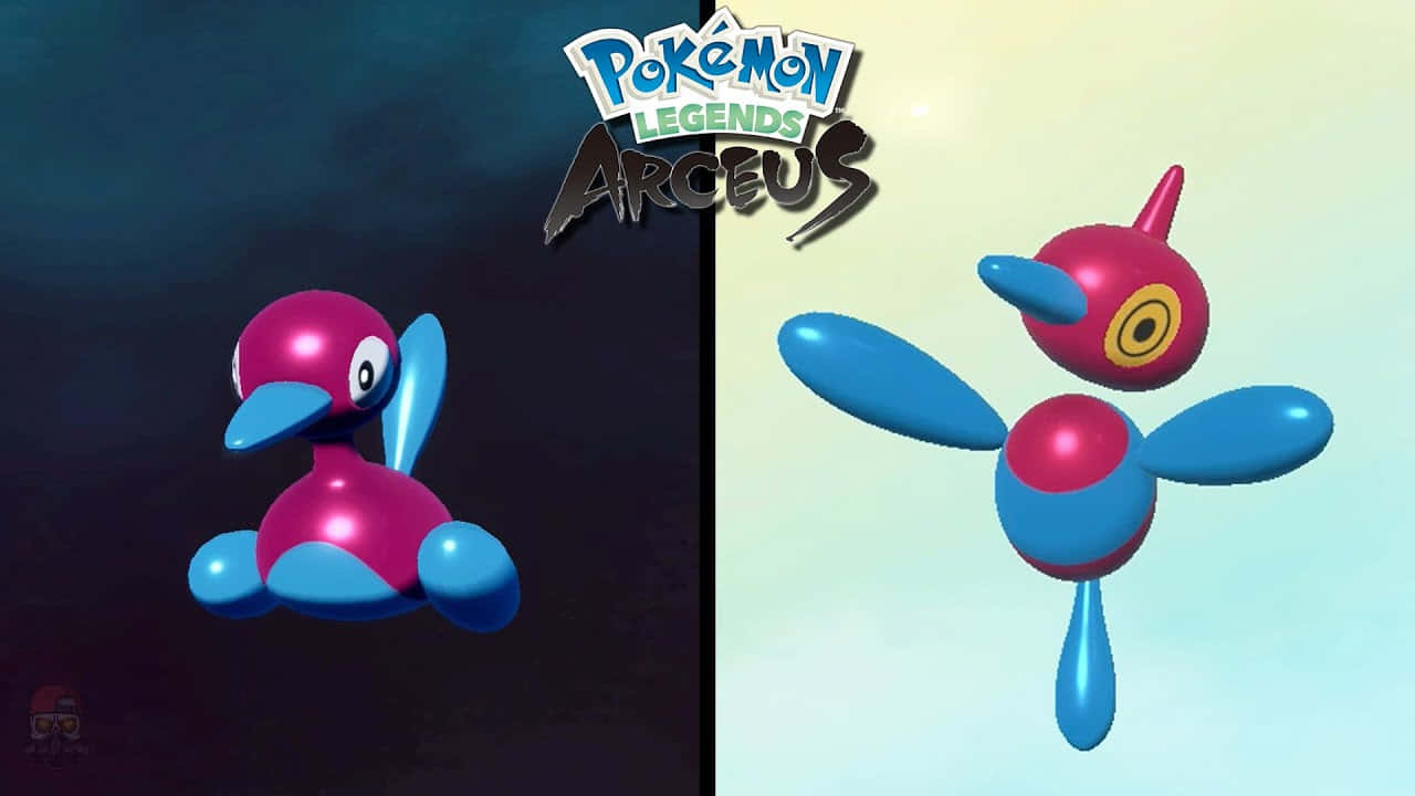 Porygon2 And Porygon-Z Side-By-Side Wallpaper