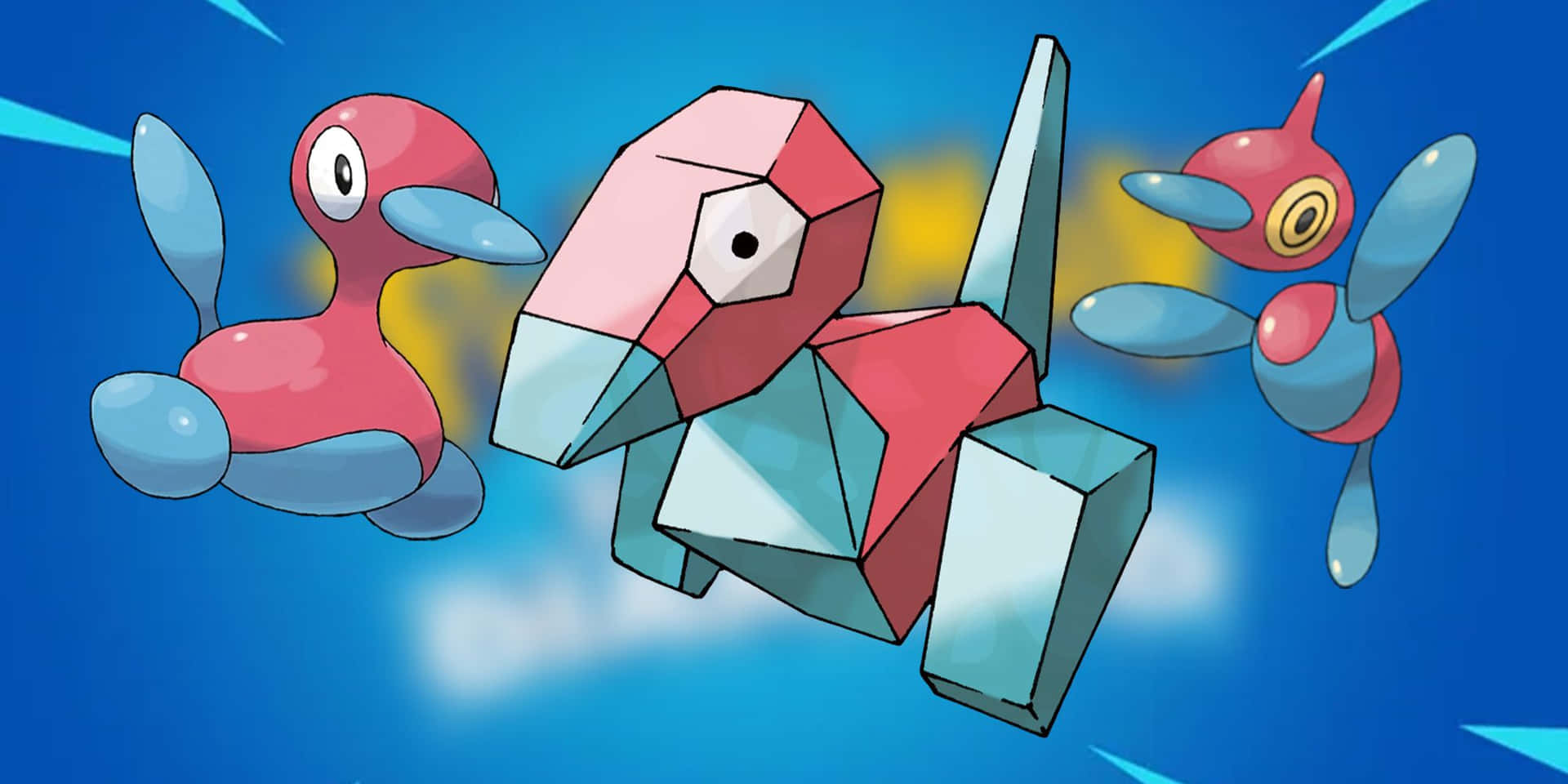Evolutionary Interaction of Porygon2 with Porygon and Porygon-Z in High Definition Wallpaper