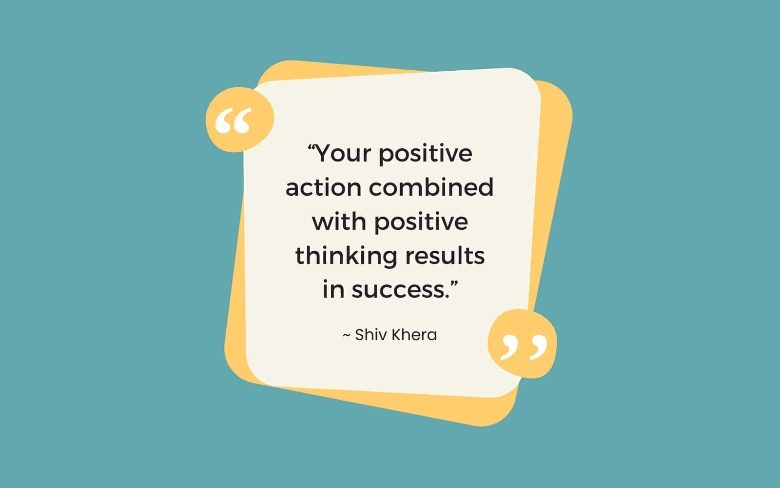Positive Action Success Quote Shiv Khera Wallpaper