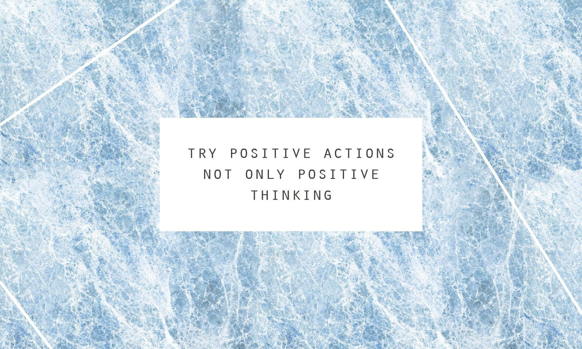 Positive Actions Inspirational Quote Wallpaper