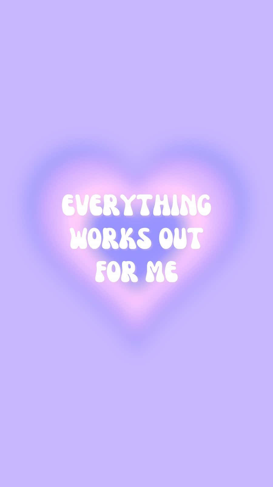 Positive Affirmation Purple Heart Background Wallpaper