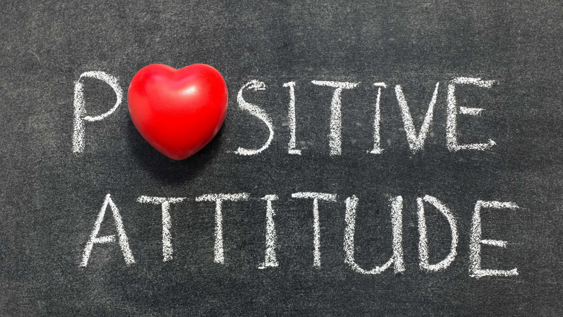 Positive Attitude Written On A Blackboard