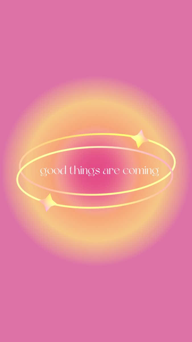 Positive Pink Aura Message Wallpaper