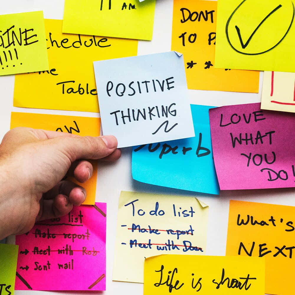 Positive Thinking Sticky Notes Picture