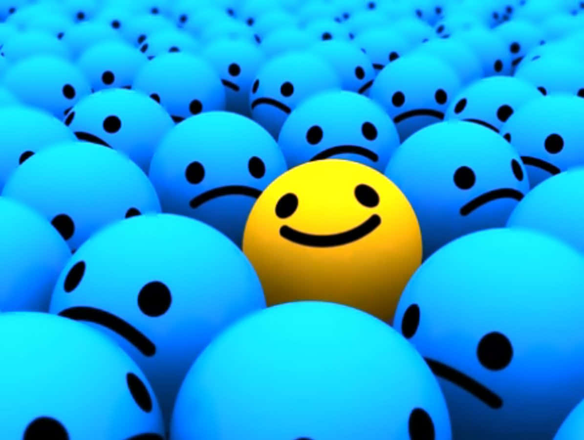 Positive Thinking Yellow Smiley Picture
