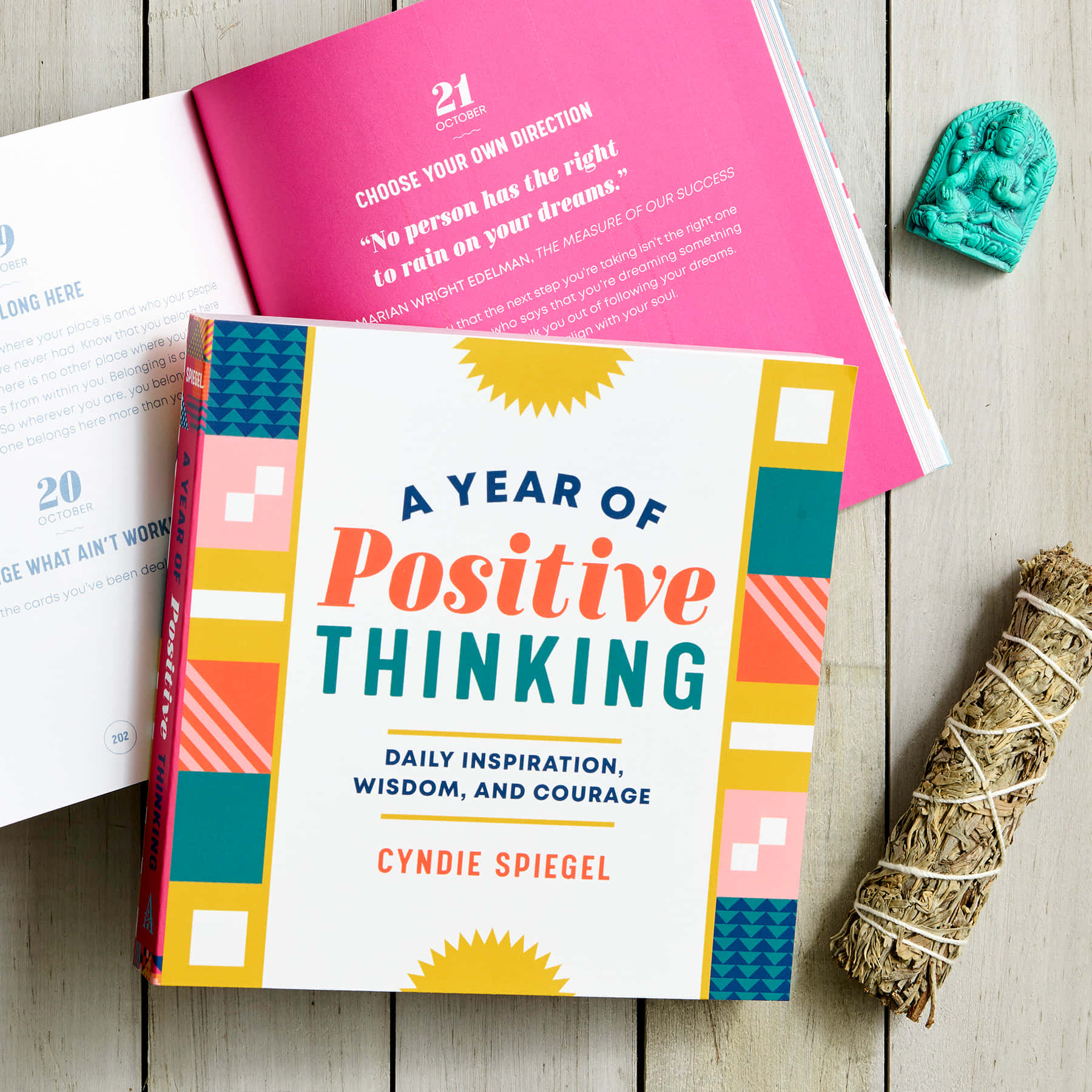 Positive Thinking Book Flat Lay Picture