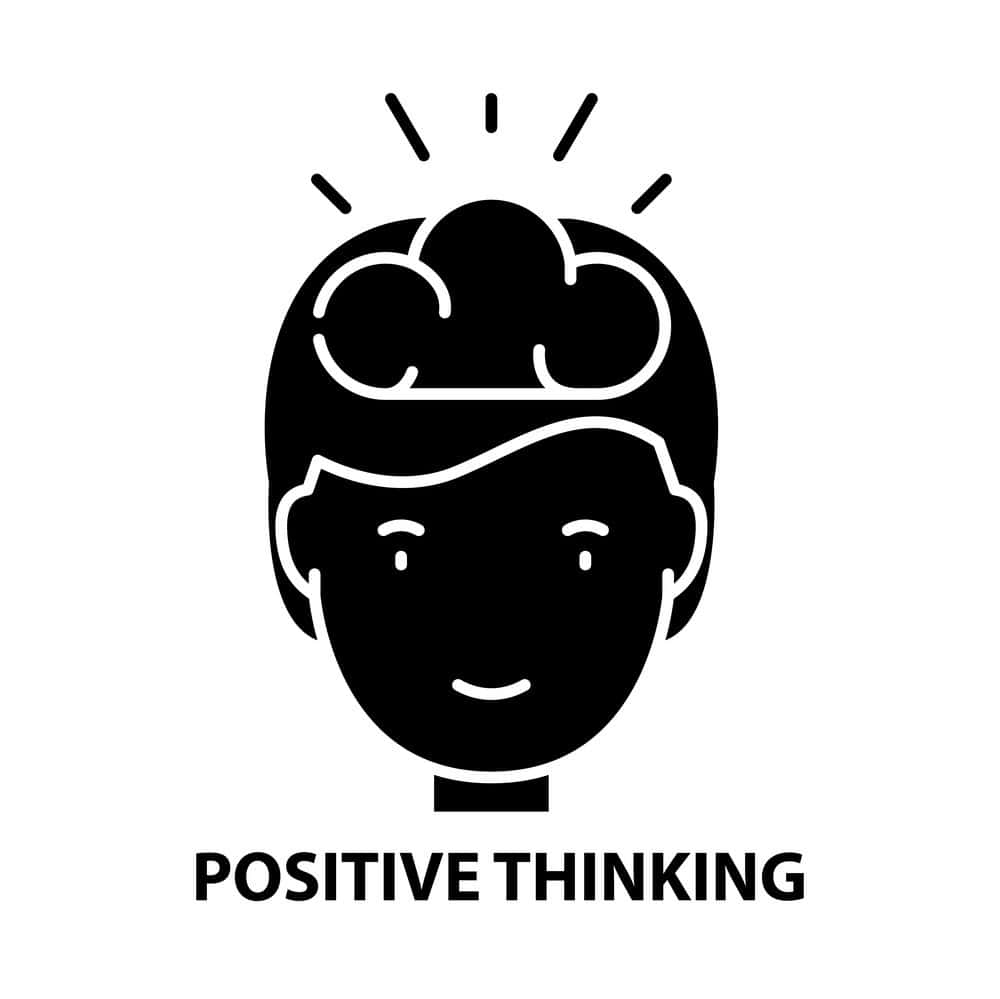 Positive Thinking Brain Icon Picture