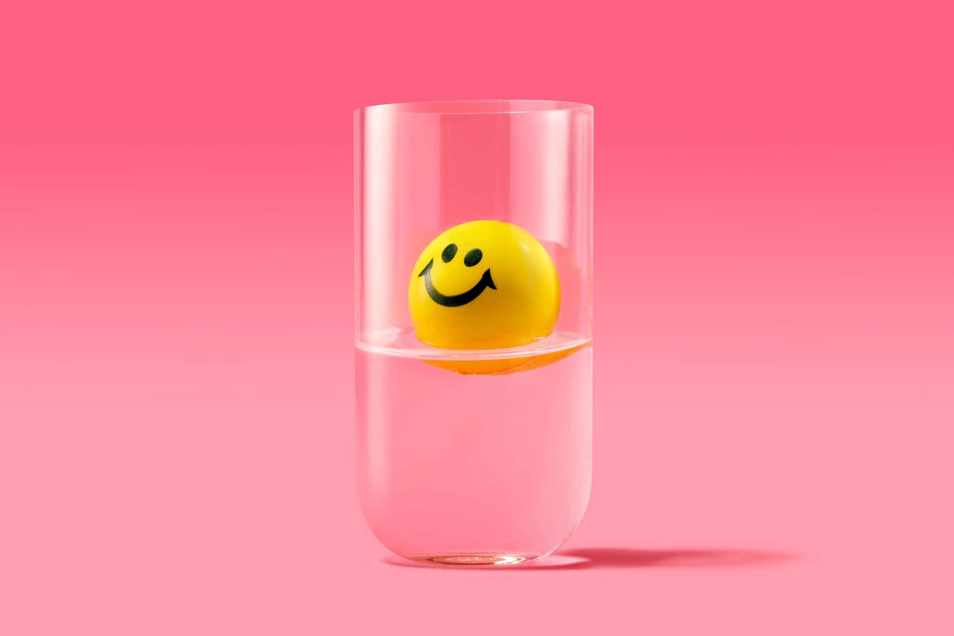 Positive Thinking Smiley Pink Picture