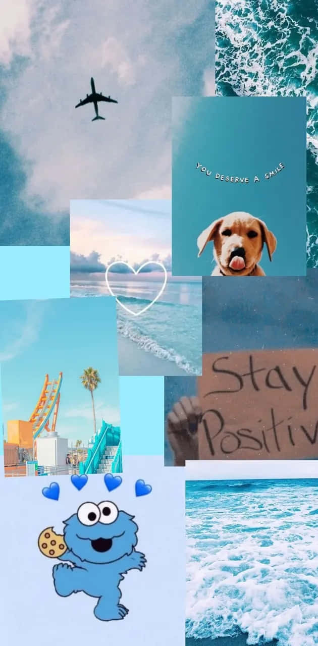 Positivityand Happiness Collage Wallpaper