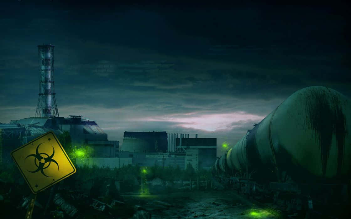"A scene of destruction in the post-apocalyptic world” Wallpaper