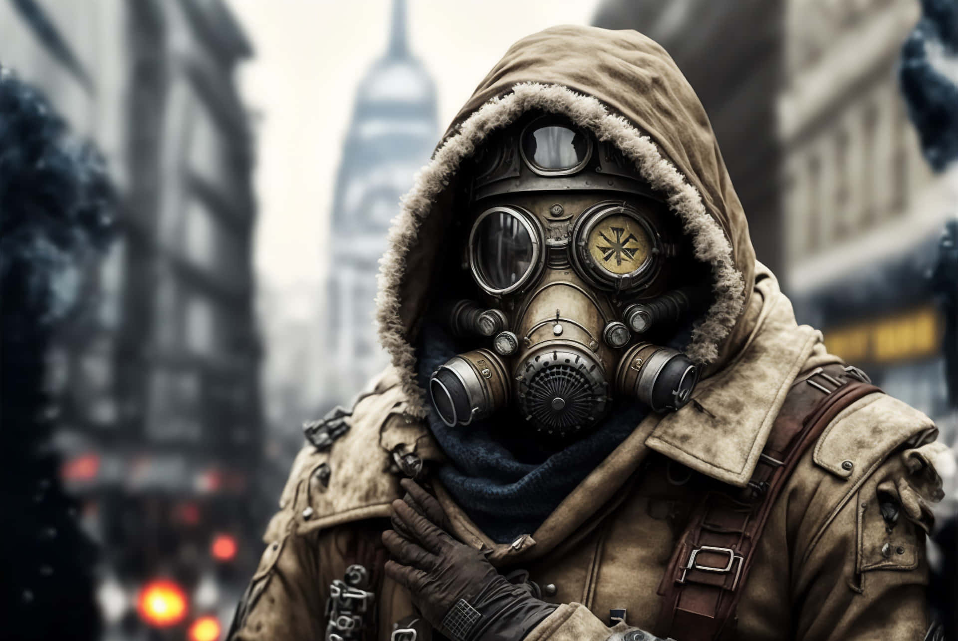 Post Apocalyptic Gas Mask Survivor.jpg Wallpaper