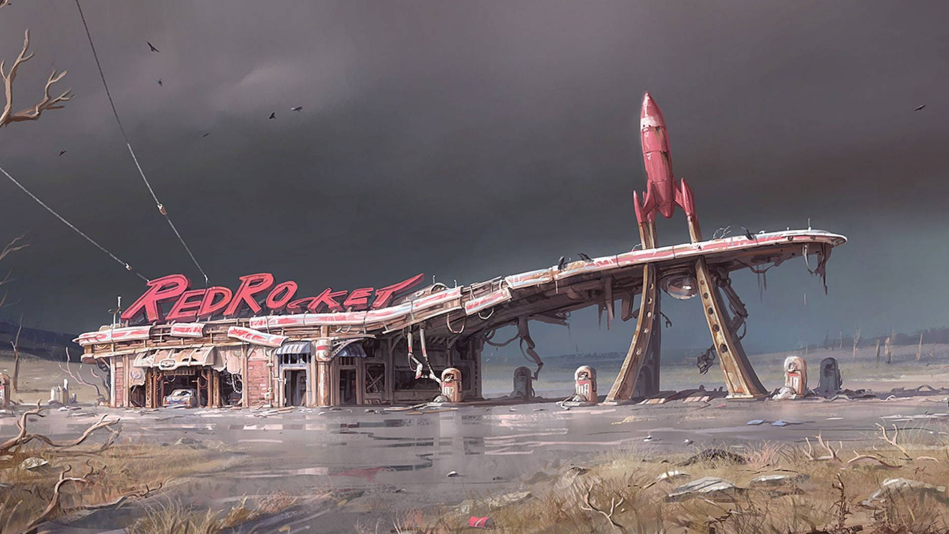 Post-apocalyptic Red Rocket Fallout 4 4k