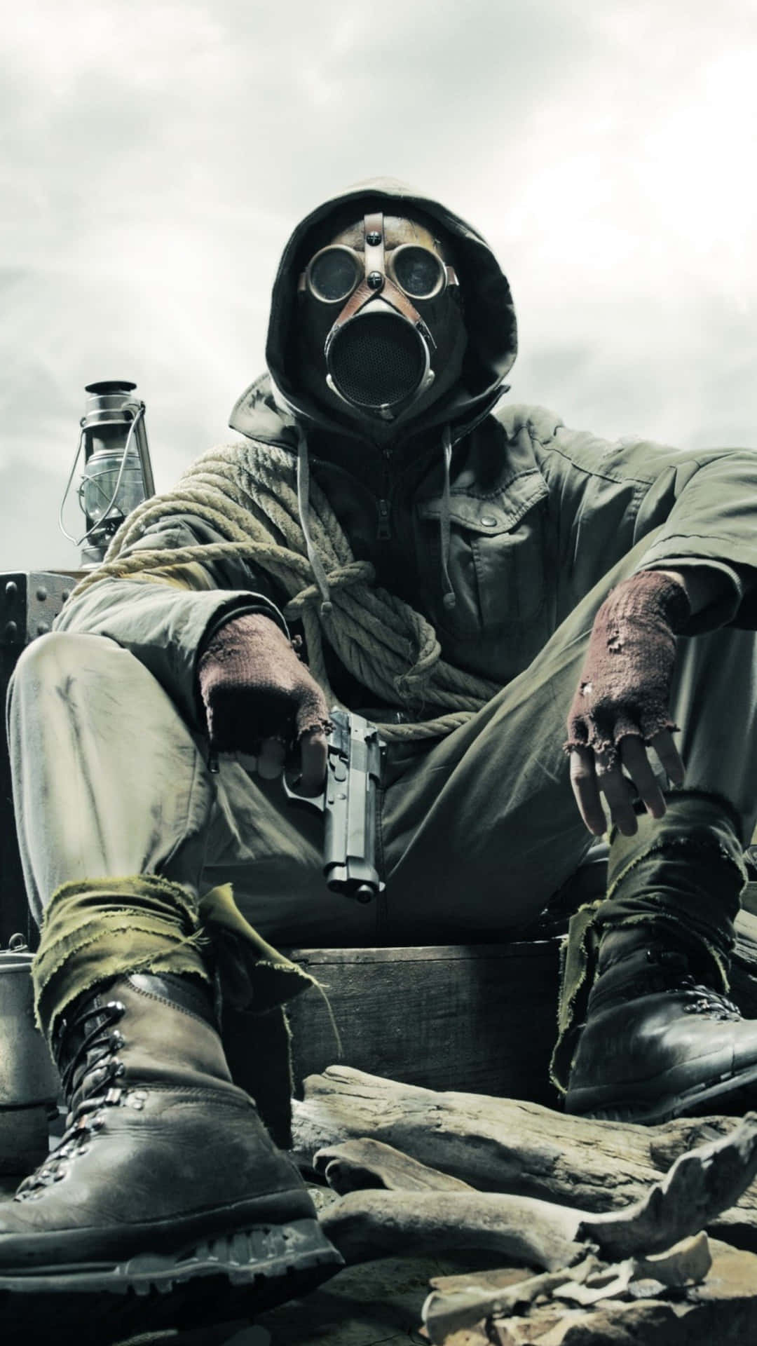 Post Apocalyptic_ Survivor_with_ Gas_ Mask.jpg Wallpaper