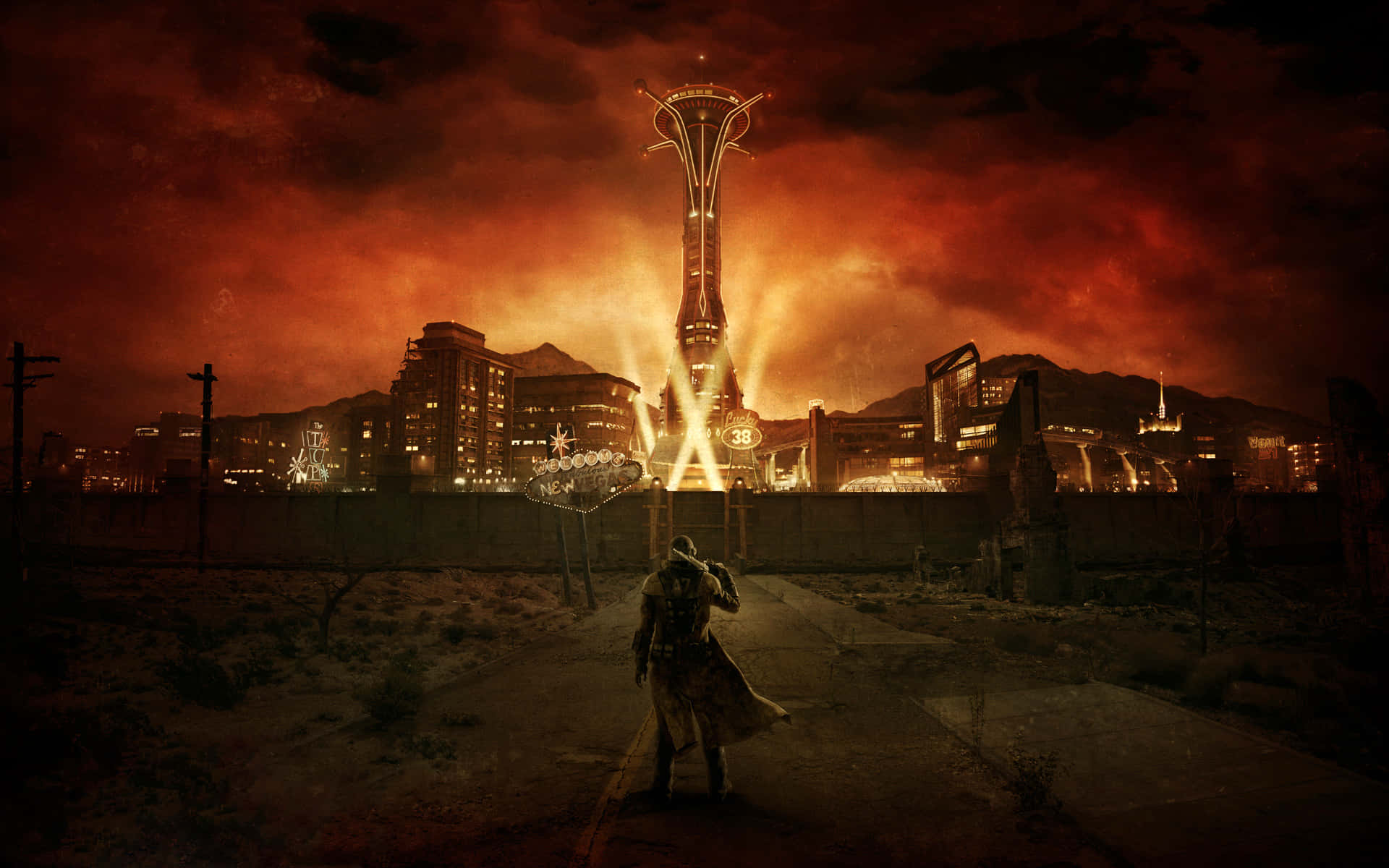 Post Apocalyptic Vegas Skyline Wallpaper