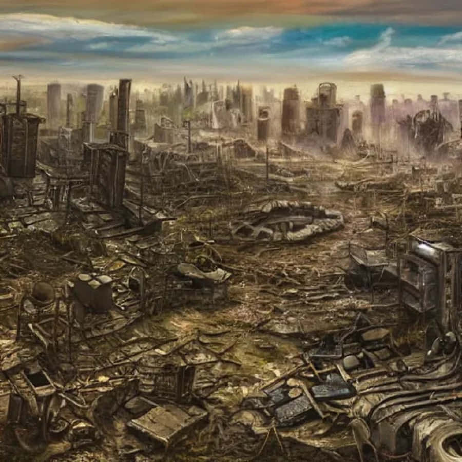 Post-Apocalyptic Surreal Landscape Wallpaper