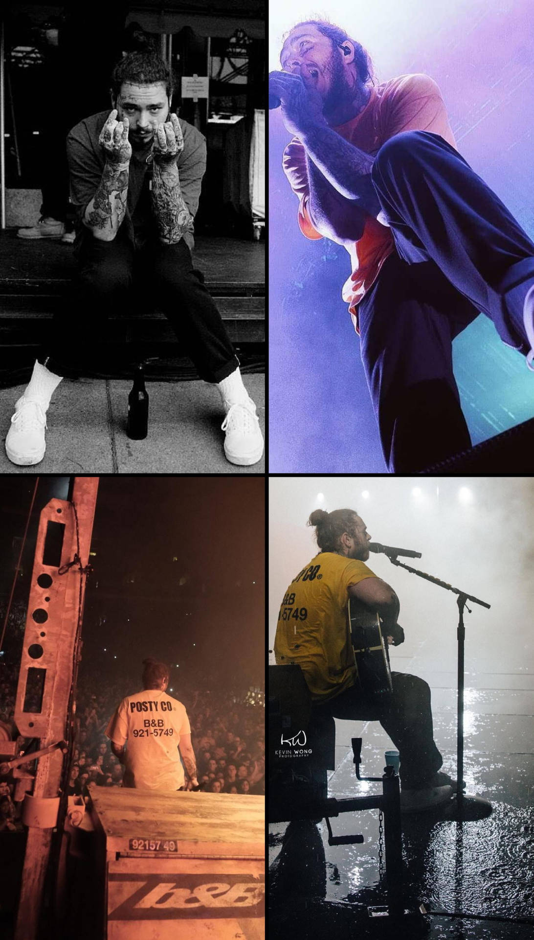 Post Malone Grid Collage Background