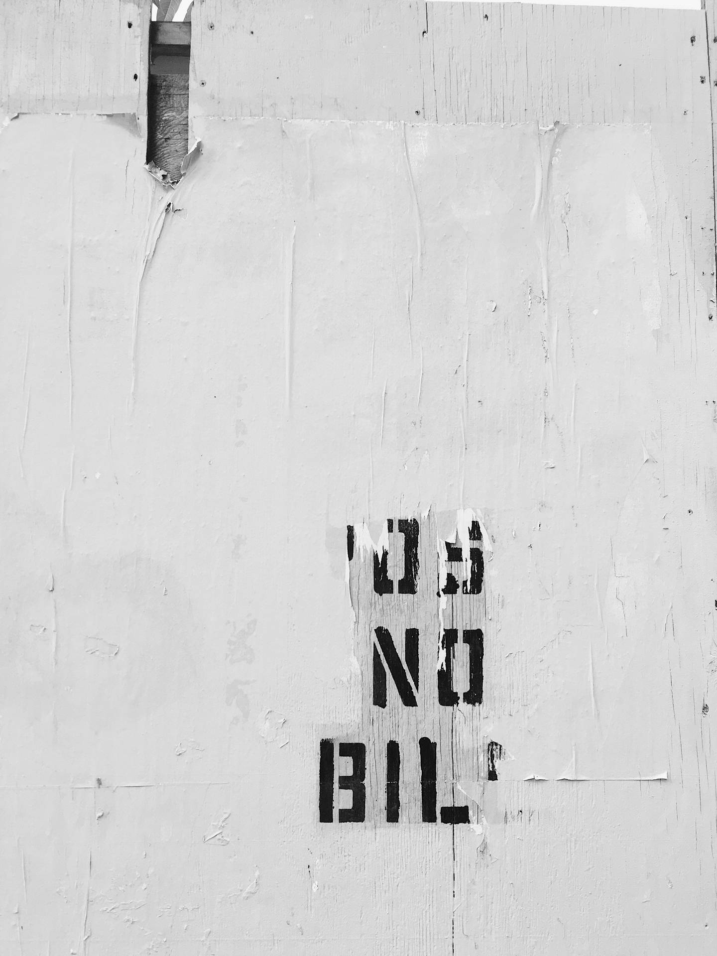 Post No Bills Stencil Font Wallpaper