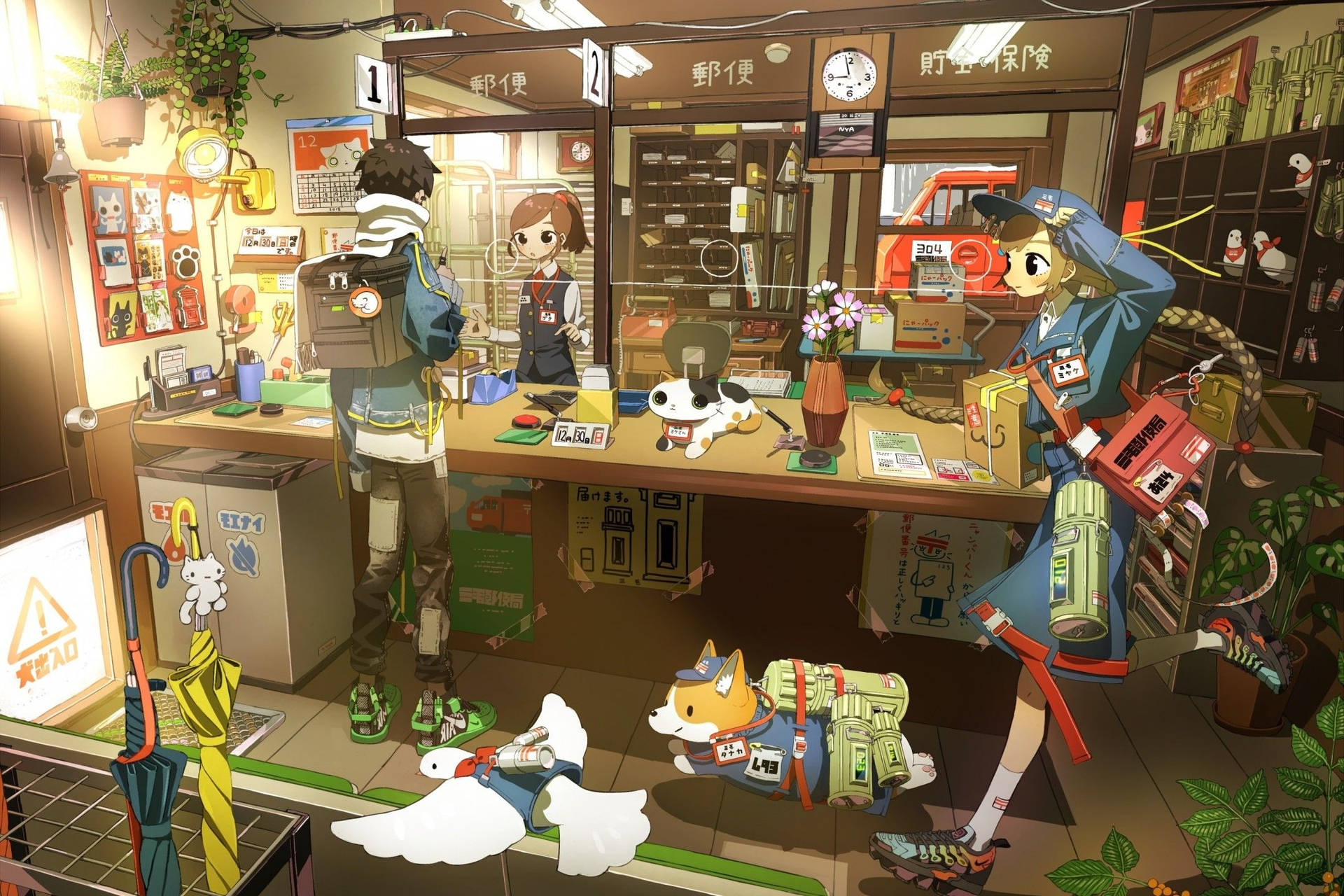 Post Office Anime Art Wallpaper