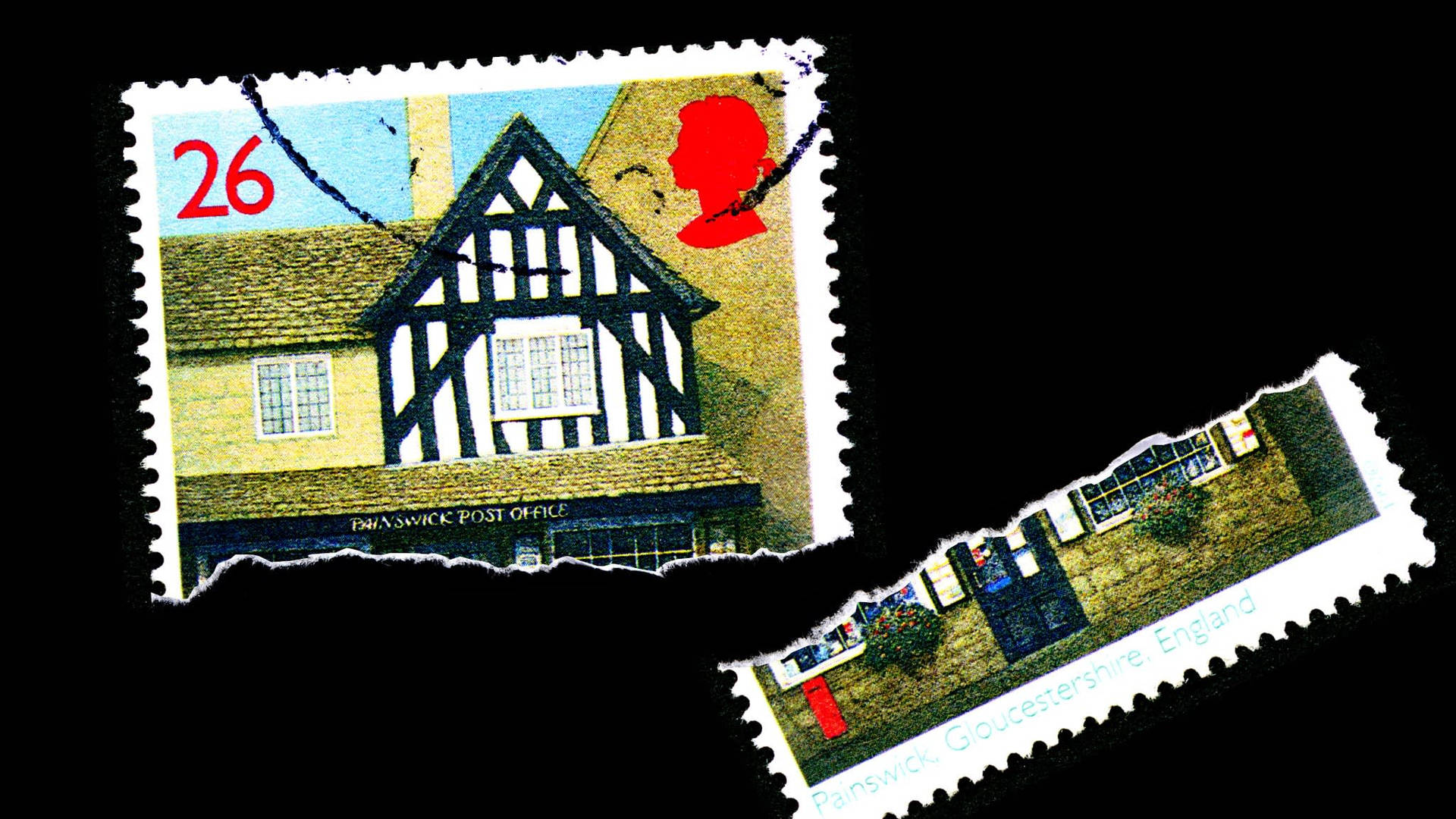 Post Office Broken Stamp Wallpaper
